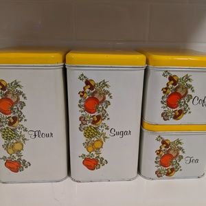 Vintage Cheinco spice of life canister set